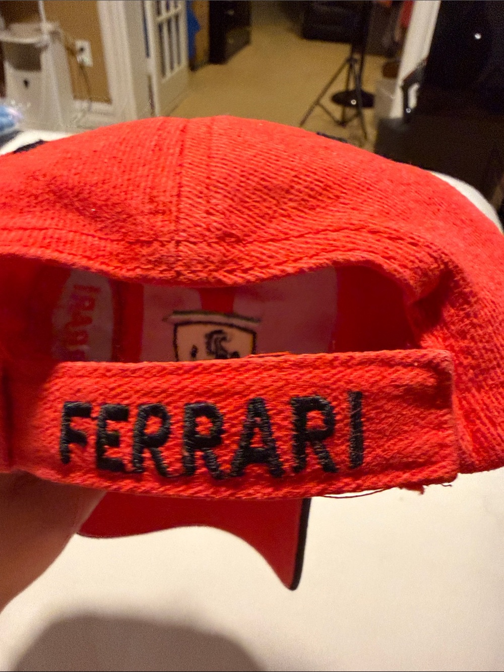 Ferrari Red and Black Racing Logo Cap - Picture 3 of 3